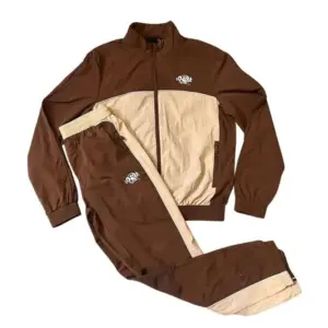 SYNAWORLD ‘SYNA LOGO’ SHELL – BROWN-BEIGE TRACKSUIT