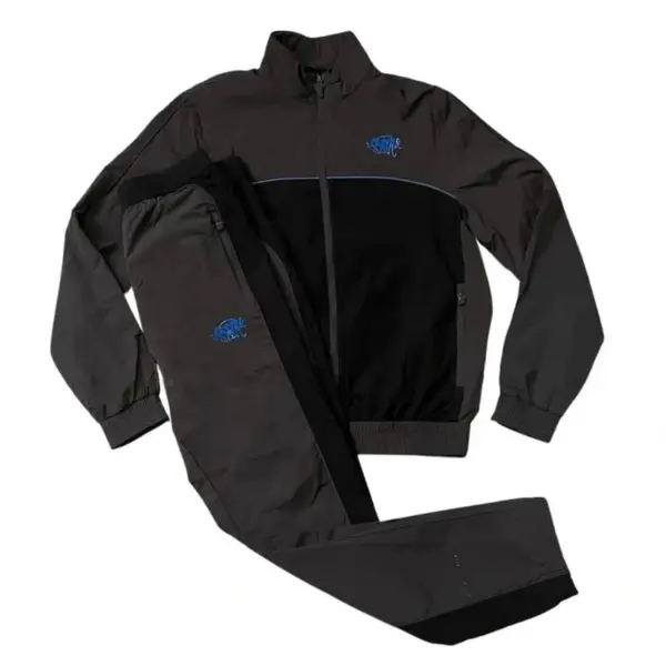 SYNAWORLD ‘SYNA LOGO’ SHELL GREY-BLACK-COBALT TRACKSUIT